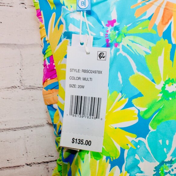 Bleu Rod Beattie Plus Size Shirred Bandeau One Piece Swimsuit Size 20W NWT - Picture 6 of 7